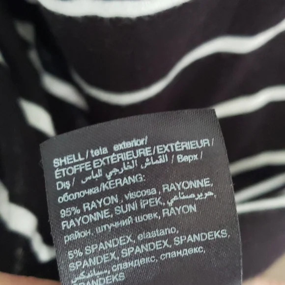 bebe rhinestone classic iconic tank top black white stripe - Picture 4 of 4